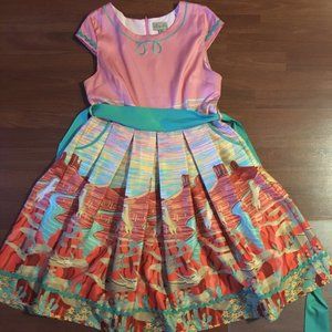 Western print fit & flare dress